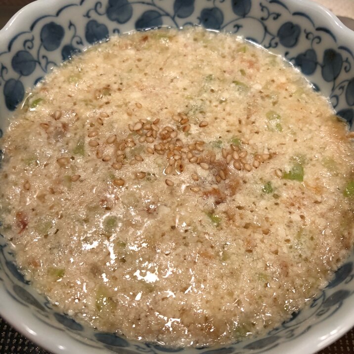 ごま油香る♪レンジdeブロッコリーの茎入り蒸し豆腐